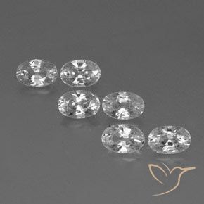 5.01ctw Natürlicher Weiß Zirkon, Oval, VVS-VS
