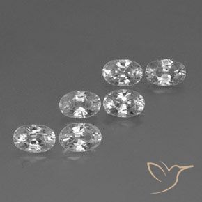 5.01 ct natürliche Weiß Zirkon-Edelsteine, Oval, VVS-VS