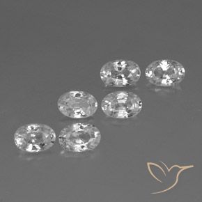 4.45ctw Natürlicher Weiß Zirkon, Oval, VVS-VS