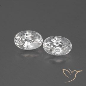1.63ctw Natürlicher Weiß Zirkon, Oval, VVS