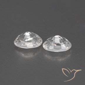 1.63 ct natürliche Weiß Zirkon-Edelsteine, Oval, VVS
