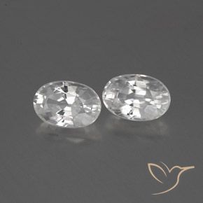 1.64 ct natürliche Weiß Zirkon-Edelsteine, Oval, VVS-VS