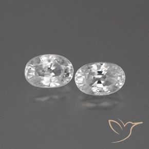 1.70ctw Natürlicher Weiß Zirkon, Oval, VVS