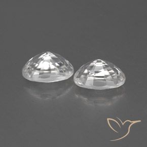 1.82 ct natürliche Weiß Zirkon-Edelsteine, Oval, VVS