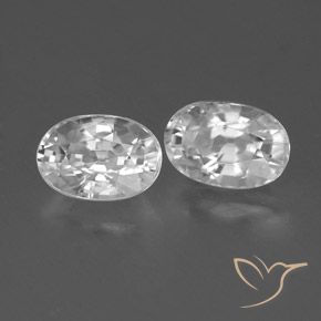 1.79 ct natürliche Weiß Zirkon-Edelsteine, Oval, VVS