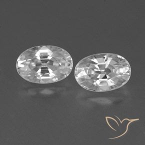 1.67ctw Natürlicher Weiß Zirkon, Oval, VVS