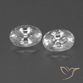 1.67ctw Natürlicher Weiß Zirkon, Oval, VVS