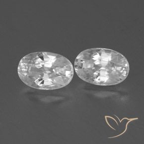 1.71 ct natürliche Weiß Zirkon-Edelsteine, Oval, VVS