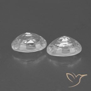 1.71 ct natürliche Weiß Zirkon-Edelsteine, Oval, VVS