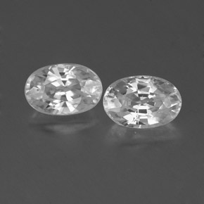 1.60 ct natürliche Weiß Zirkon-Edelsteine, Oval Schliff, VVS
