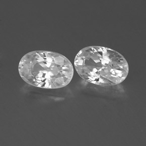1.60 ct natürliche Weiß Zirkon-Edelsteine, Oval Schliff, VVS