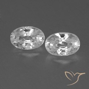 1.69ctw Natürlicher Weiß Zirkon, Oval, VVS-VS