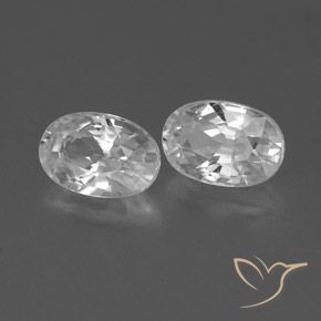 1.69 ct natürliche Weiß Zirkon-Edelsteine, Oval, VVS-VS