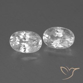 1.65 ct natürliche Weiß Zirkon-Edelsteine, Oval, VVS-VS