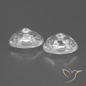 1.78 ct natürliche Weiß Zirkon-Edelsteine, Oval, VVS