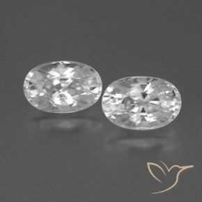 1.69ctw Natürlicher Weiß Zirkon, Oval, VVS