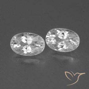 1.69 ct natürliche Weiß Zirkon-Edelsteine, Oval, VVS