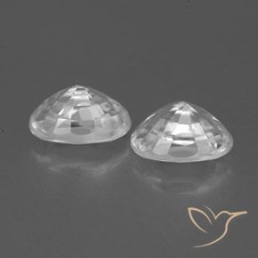 1.69 ct natürliche Weiß Zirkon-Edelsteine, Oval, VVS
