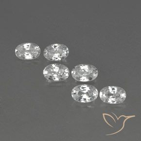 4.44ctw Natürlicher Weiß Zirkon, Oval, VVS-VS