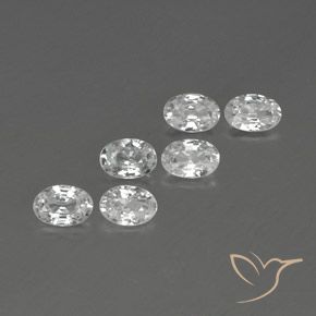 4.01 ct natürliche Weiß Zirkon-Edelsteine, Oval, VVS-VS