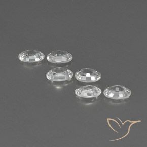 4.01 ct natürliche Weiß Zirkon-Edelsteine, Oval, VVS-VS