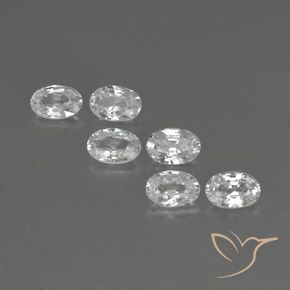 4.12ctw Natürlicher Weiß Zirkon, Oval, VVS-VS