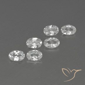4.12 ct natürliche Weiß Zirkon-Edelsteine, Oval, VVS-VS