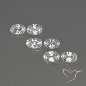 4.62ctw Natürlicher Weiß Zirkon, Oval, VVS-VS