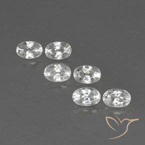 5.25ctw Natürlicher Weiß Zirkon, Oval, VVS-VS