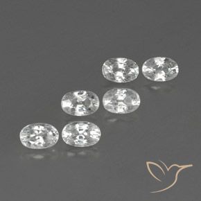 5.25 ct natürliche Weiß Zirkon-Edelsteine, Oval, VVS-VS