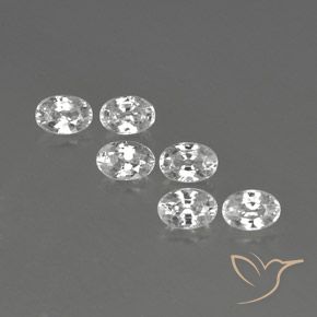 4.61ctw Natürlicher Weiß Zirkon, Oval, VVS-VS