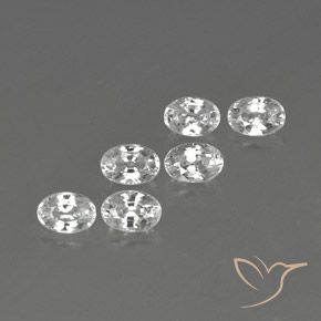 4.61 ct natürliche Weiß Zirkon-Edelsteine, Oval, VVS-VS