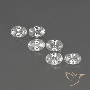 4.97ctw Natürlicher Weiß Zirkon, Oval, VVS-VS