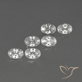 4.97 ct natürliche Weiß Zirkon-Edelsteine, Oval, VVS-VS