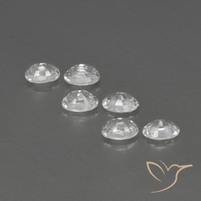 4.97 ct natürliche Weiß Zirkon-Edelsteine, Oval, VVS-VS