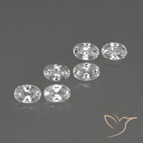 5.00 ct natürliche Weiß Zirkon-Edelsteine, Oval, VVS-VS