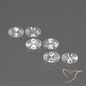 4.61ctw Natürlicher Weiß Zirkon, Oval, VVS-VS