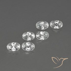 5.09 ct natürliche Weiß Zirkon-Edelsteine, Oval, VVS-VS
