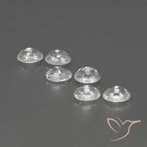 5.09 ct natürliche Weiß Zirkon-Edelsteine, Oval, VVS-VS