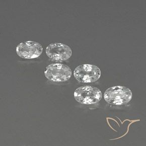 4.34ctw Natürlicher Weiß Zirkon, Oval, VVS-VS
