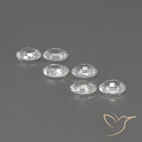 4.34 ct natürliche Weiß Zirkon-Edelsteine, Oval, VVS-VS