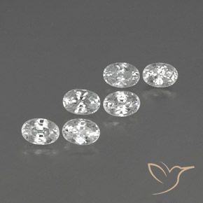 5.12 ct natürliche Weiß Zirkon-Edelsteine, Oval, VVS-VS
