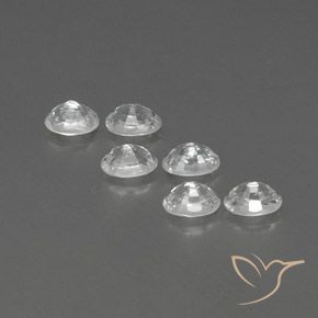 5.12 ct natürliche Weiß Zirkon-Edelsteine, Oval, VVS-VS