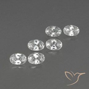 4.98 ct natürliche Weiß Zirkon-Edelsteine, Oval, VVS-VS