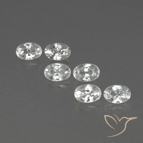 5.04ctw Natürlicher Weiß Zirkon, Oval, VVS-VS