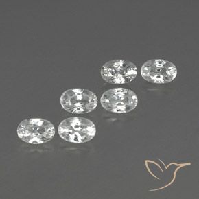 5.04 ct natürliche Weiß Zirkon-Edelsteine, Oval, VVS-VS