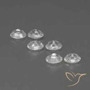5.04 ct natürliche Weiß Zirkon-Edelsteine, Oval, VVS-VS