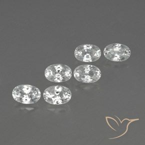 5.12 ct natürliche Weiß Zirkon-Edelsteine, Oval, VVS-VS