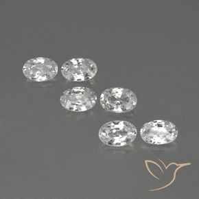 4.17ctw Natürlicher Weiß Zirkon, Oval, VVS-VS
