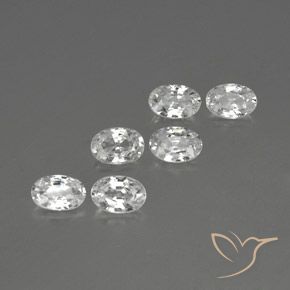 4.17 ct natürliche Weiß Zirkon-Edelsteine, Oval, VVS-VS
